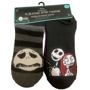 Nightmare Before Christmas Womens Shoe Size 4-10 Super No Show Socks 10-Pack NEW